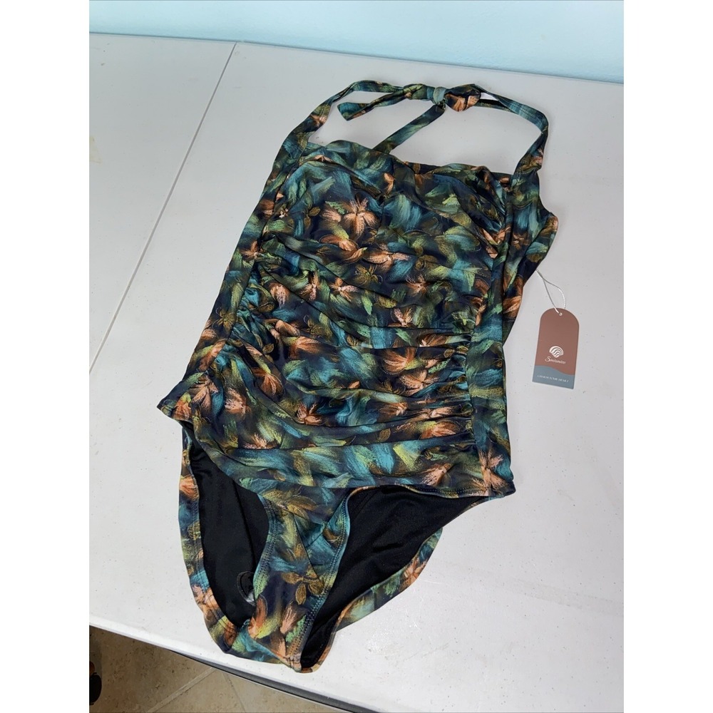 Smismivo Swimsuit One Piece Large Women's Beach Swimming swim
